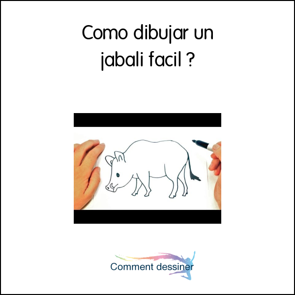 Como dibujar un jabali facil